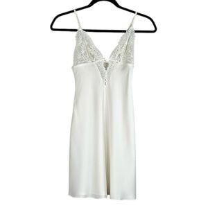 Etam Cream Silky Lace Romantic Lingerie Camisole Dress Size XS
